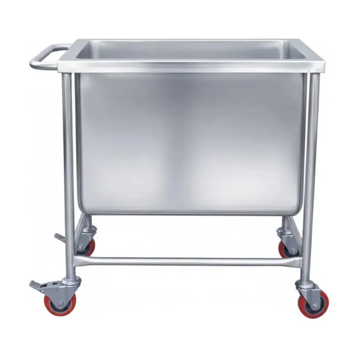 Carro Cuba em Aço Inox — Gênesis Móveis Hospitalares